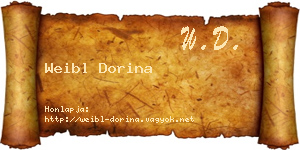 Weibl Dorina névjegykártya